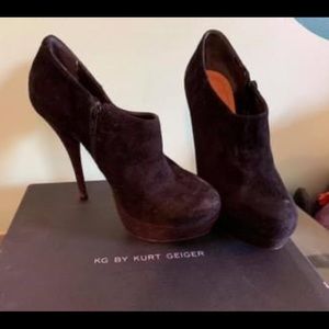 black suede ankle boots kurt geiger